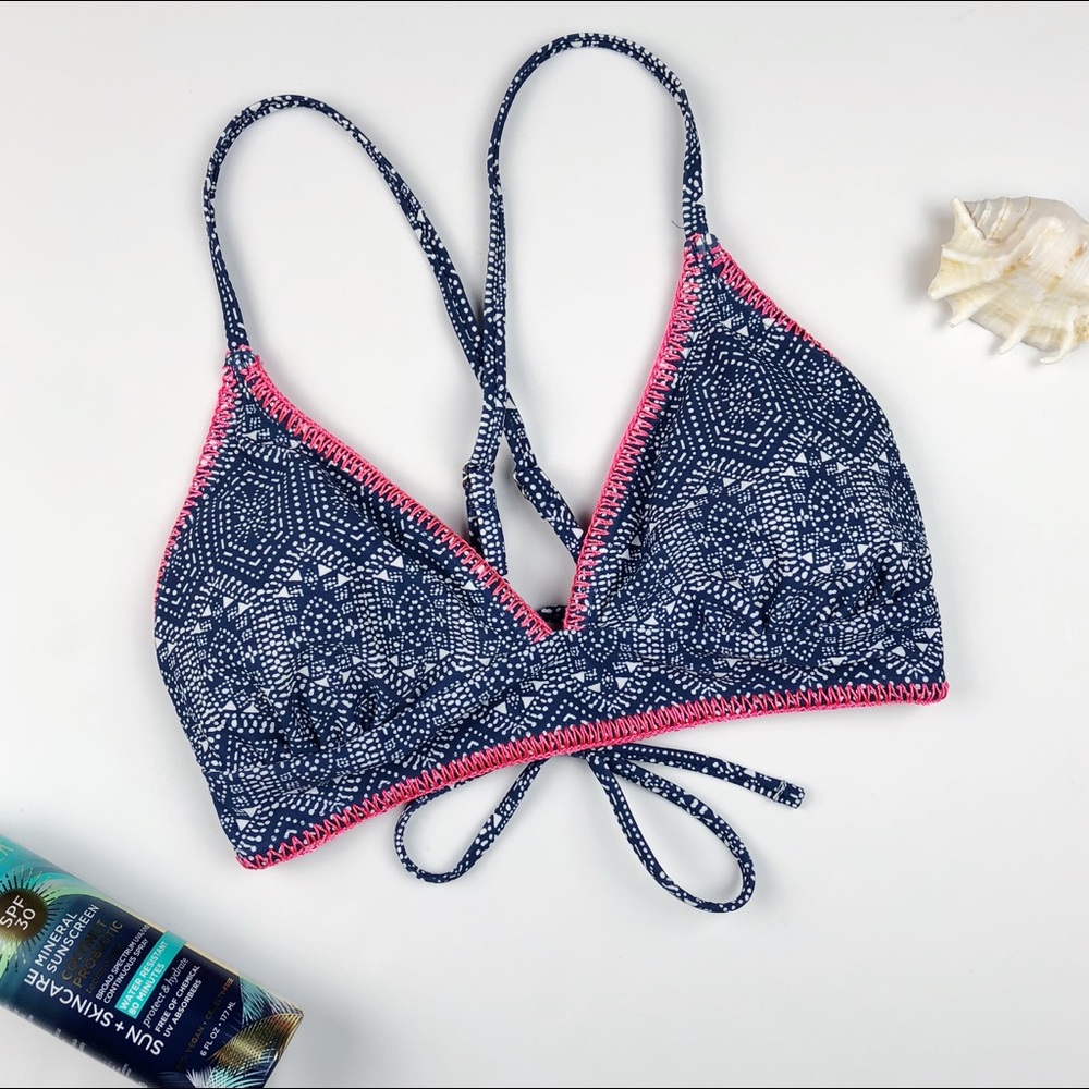 Xhilaration Boho Patterned Bralette Bikini Top